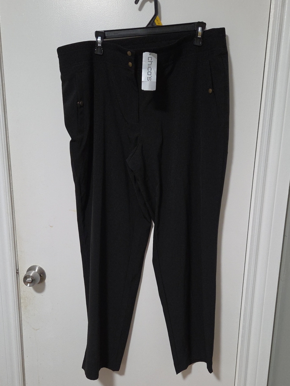 NEW Chico's Zenergy Neema Pants SIZE  3 Womens  Corey Regular Pant Wo Black